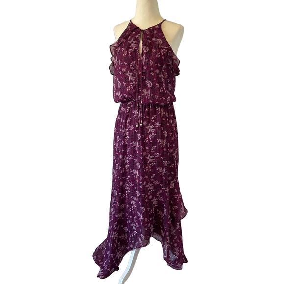 WHBM Purple Floral Maxi Dress 8 - Picture 2 of 15